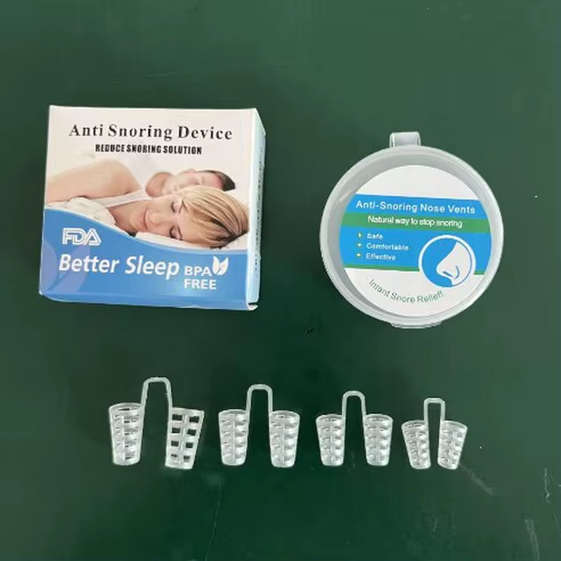 Anti Snoring Device to Stop Snoring Nose Clip for Easy Breathing Improvement Sleep Assistance Apnea 4Pc at Night