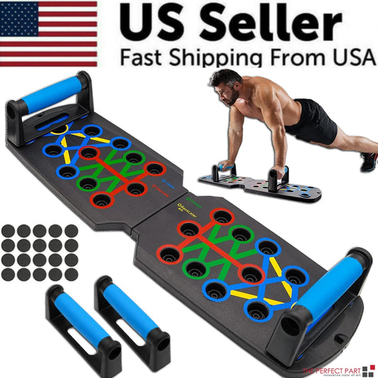 28 in 1 Push up Rack Board System Fitness Workout Train Home Gym Exercise Stands